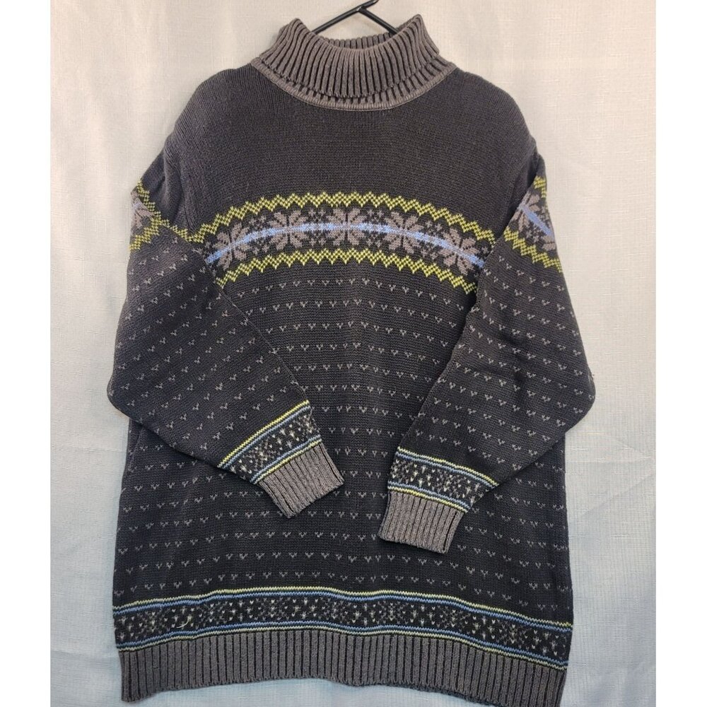 Lane Bryant Turtleneck Oversized Sweater 18-20 Gray Lagenlook Hippie Cabincore